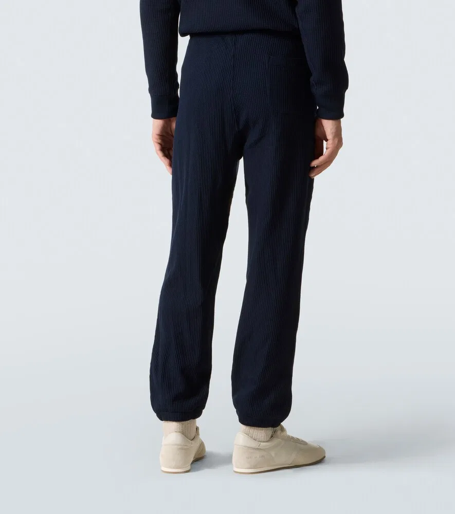 Прямые брюки из вафельной вязки Polo Ralph Lauren, синий — фото 4
