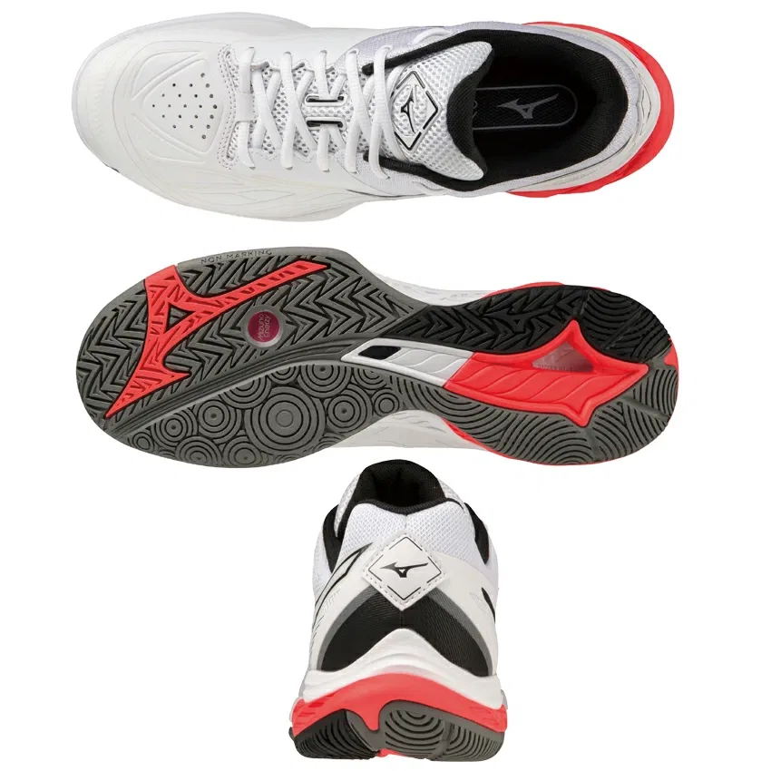 Бадминтонные кроссовки «Wave Fang 2» от Mizuno, 21 White X Black X Pink — фото 4