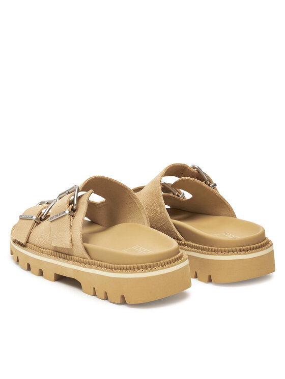 Мюли Tjw Double Strap Sandal Suede EN0EN02797 Tommy Jeans, коричневый — фото 3