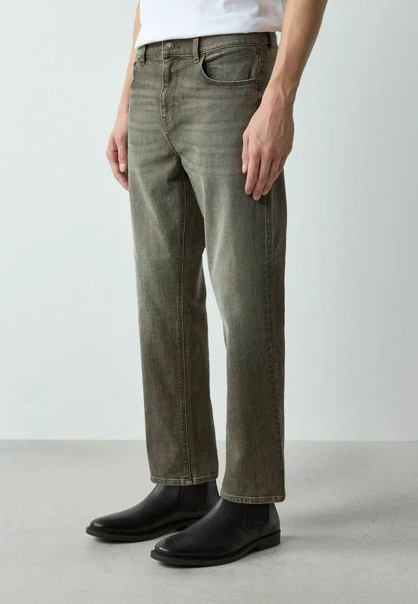 С эластичными джинсами прямого кроя Next, New Grey Crosshatch