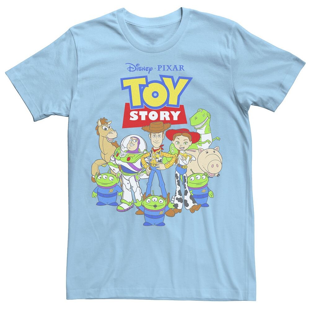 

Мужская футболка с портретом и коллажем персонажей Disney/Pixar's Toy Story Disney / Pixar, цвет Light Blue