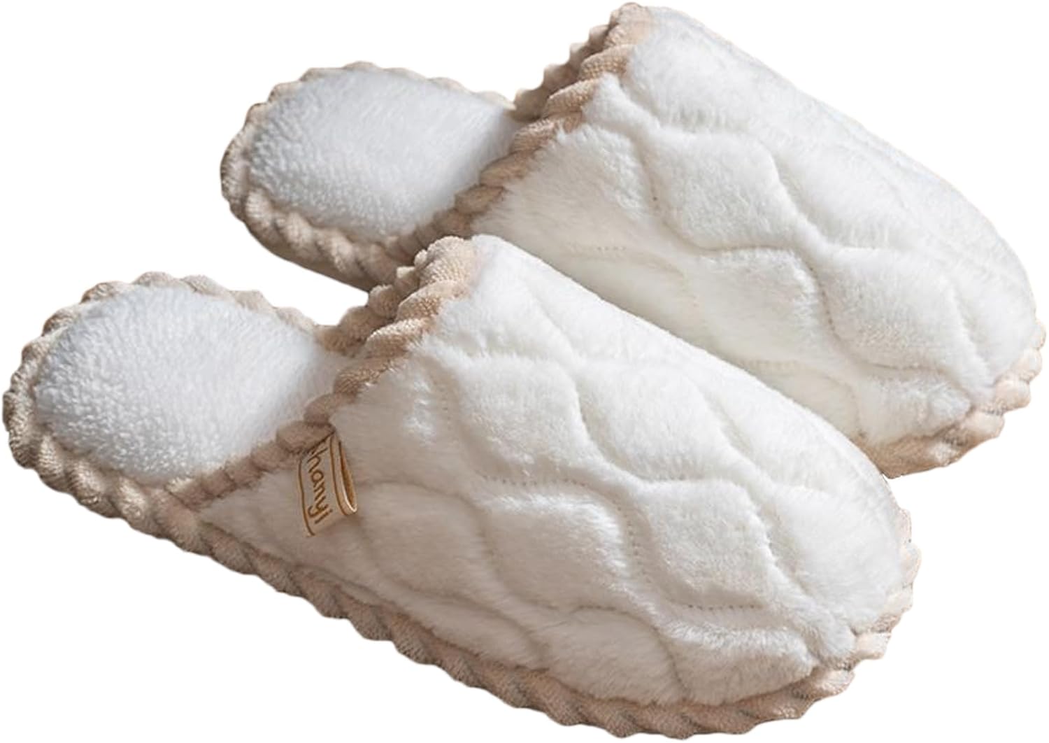 

Домашние тапочки Mergrub Fuzzy для женщин и мужчин, с эффектом памяти, теплые, уютные, плюшевые, для спальни, мягкие, на молнии, для дома и улицы, белый