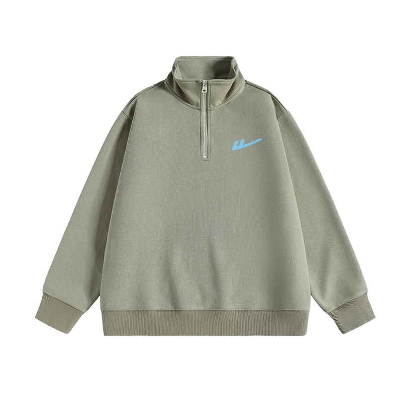 

Свитшот мужской с воротником стойкой умеренно приталенный WARRIOR, matcha зеленый