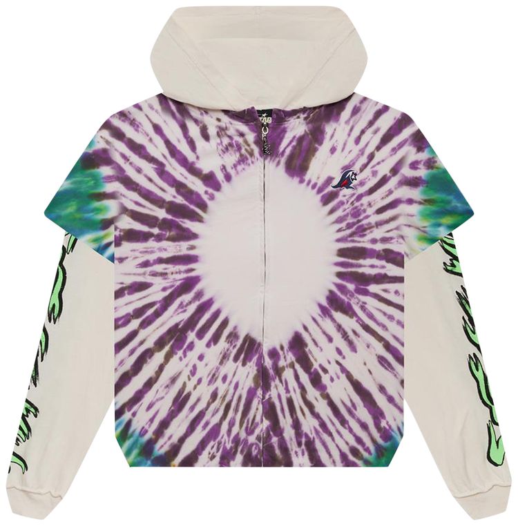 

Худи Hellstar Tye-Dye Zip-Up Hoodie 'Multicolor', разноцветный