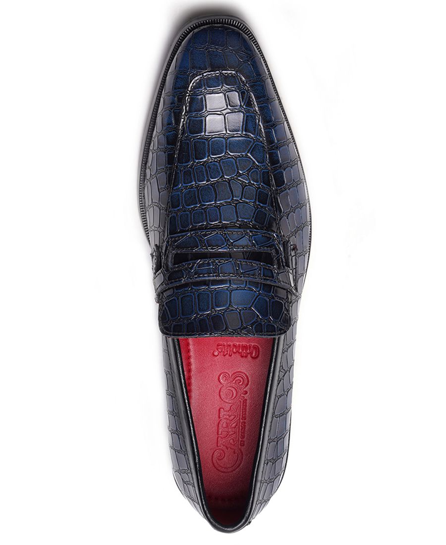 Мужские лоферы Nocturne Penny Loafers Carlos by Carlos Santana, NAVY — фото 4