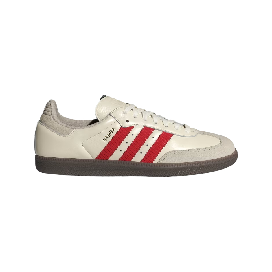 Кроссовки SAMBA OG Low top German Army Adidas Originals, экрю/bright красный/chewing gums — фото 3