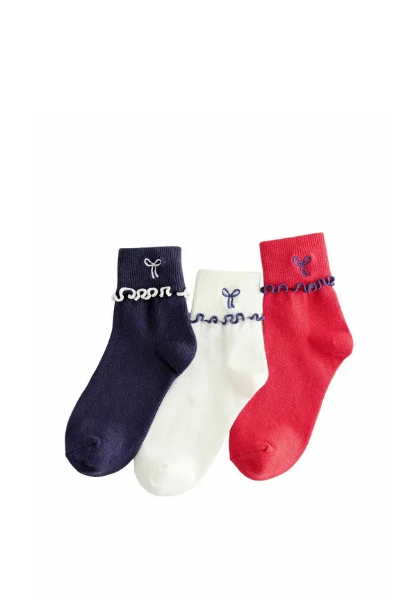 Носки 3 пары Next, red navy blue and white, красный темно-синий белый