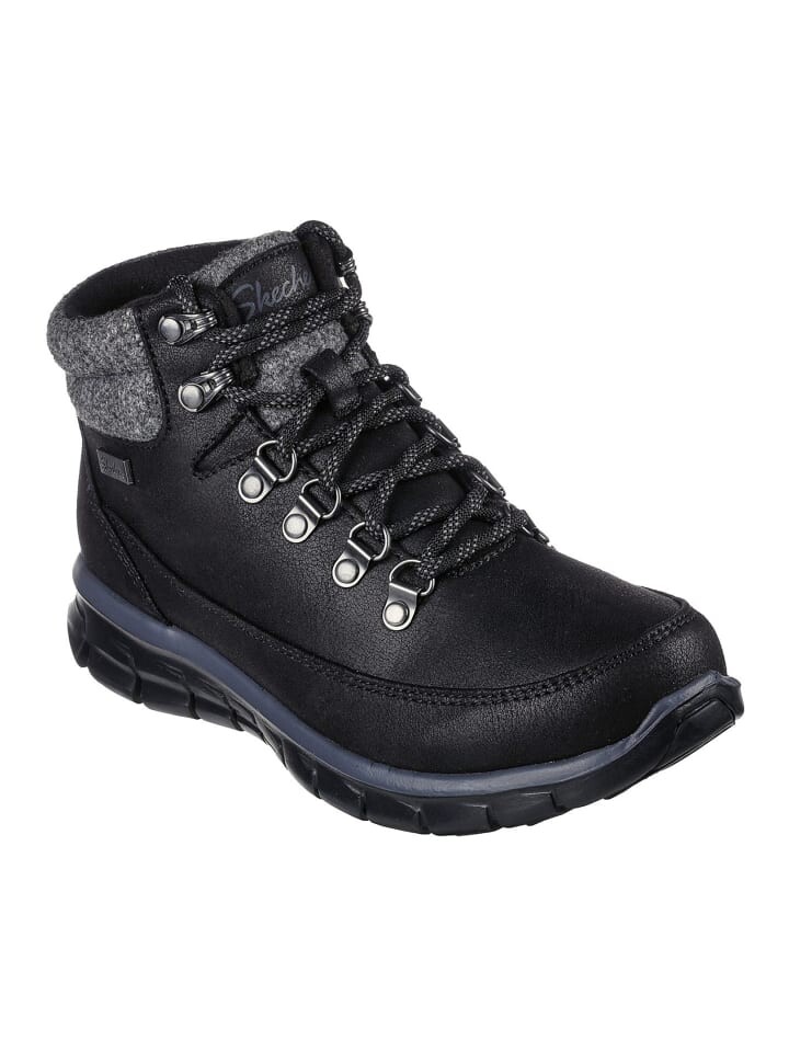 Ботинки женские Skechers Stiefel Synergy походные из микрокожи, черный