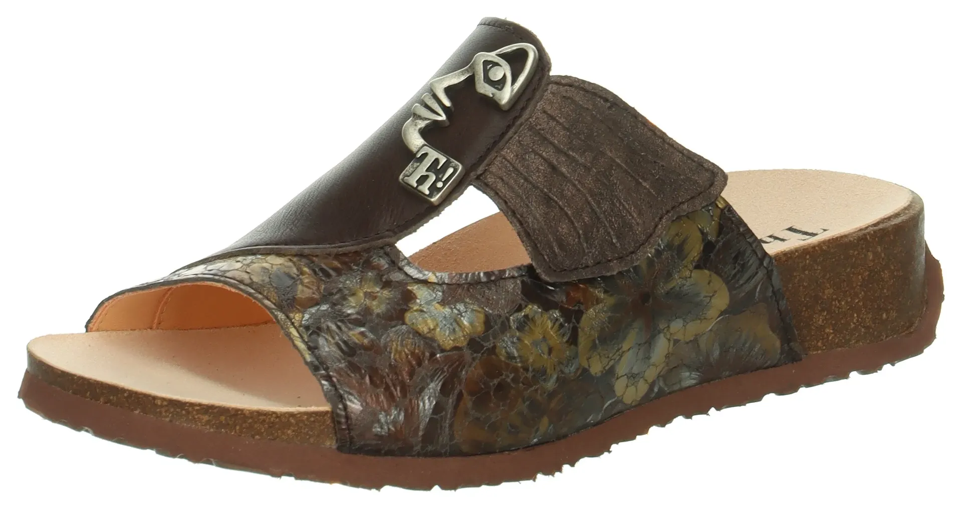 

Think! Мюли "Mizzi", босоножки, тапочки, мюли на танкетке в изысканном виде, коричневый