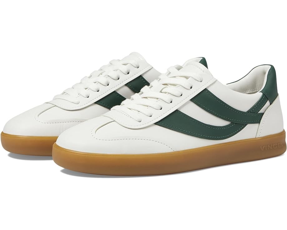 

Кроссовки Vince Oasis-M Lace-Up Retro Sneakers, цвет Chalk White/Pine Green Leather