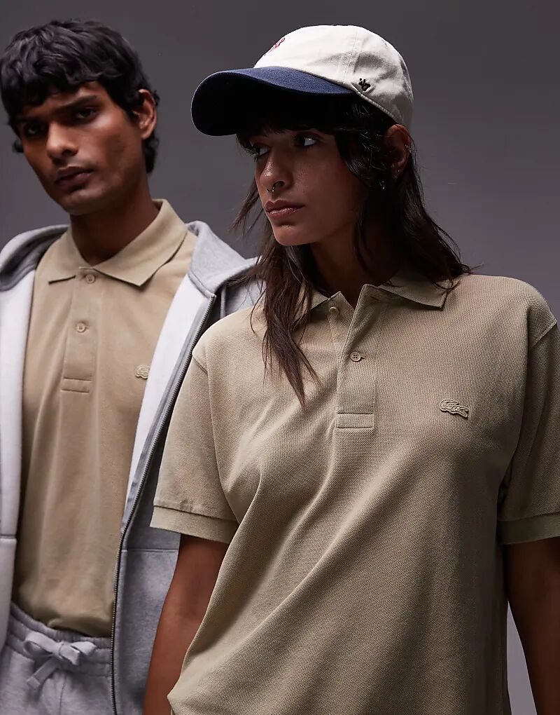 

Рубашка поло бежевого цвета Lacoste