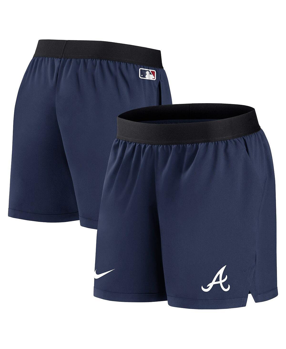 

Женские темно-синие шорты Atlanta Braves Authentic Collection Team Performance Nike, темно-синий