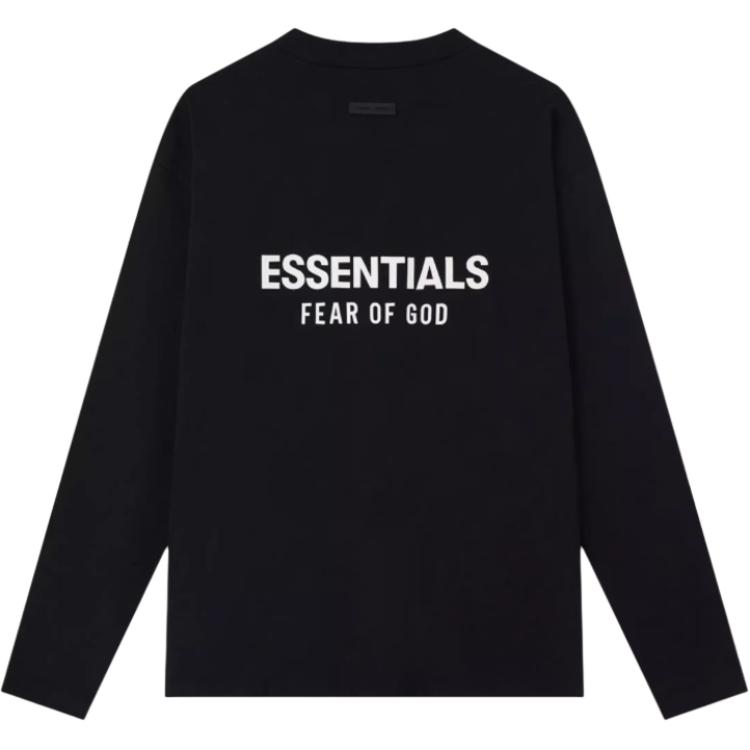 Футболка с длинным рукавом и логотипом Fear Of God Essentials, vintage черный/vintage черный — фото 3