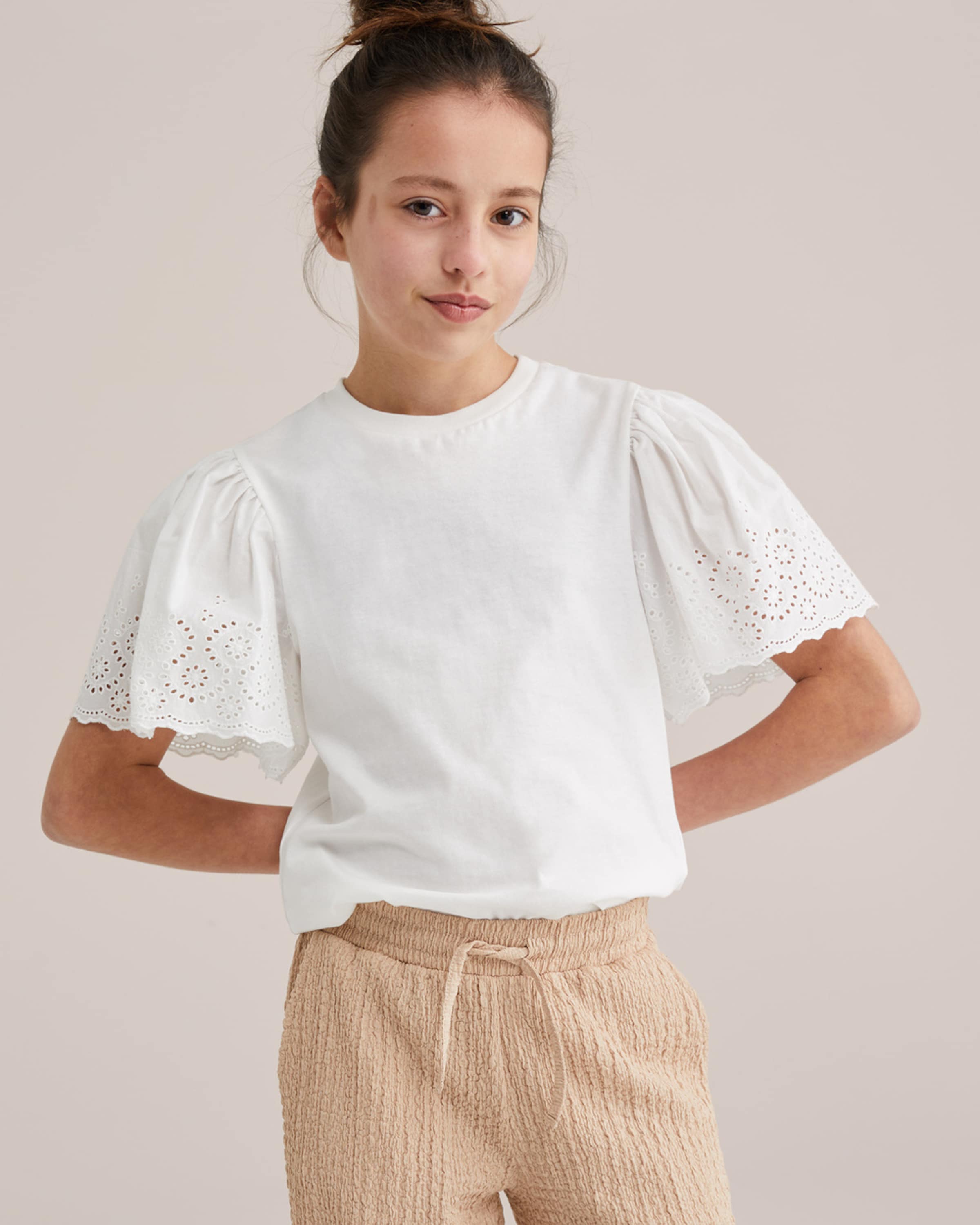 WE Fashion Футболка в цвете Off White — фото 3