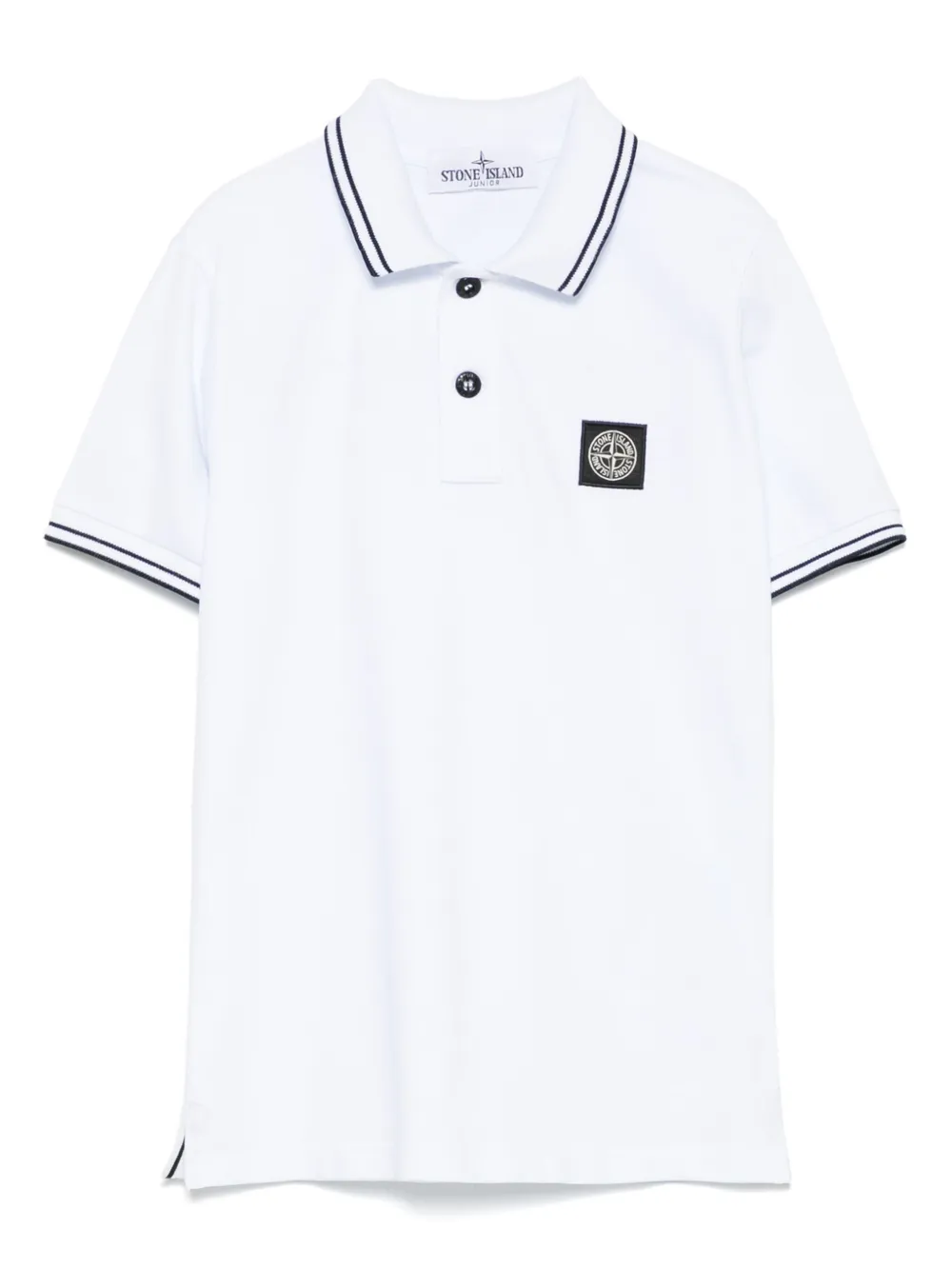 

Рубашка поло с логотипом Compass Stone Island Junior, белый