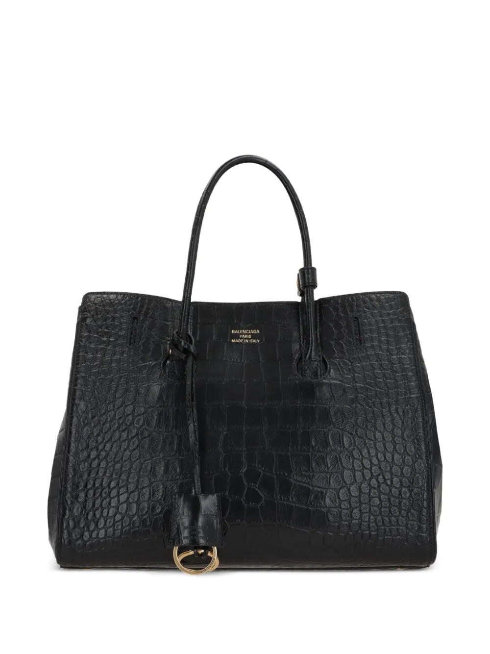 

Сумка-тоут Hampton Carry All с тиснением под крокодила BALENCIAGA, черный