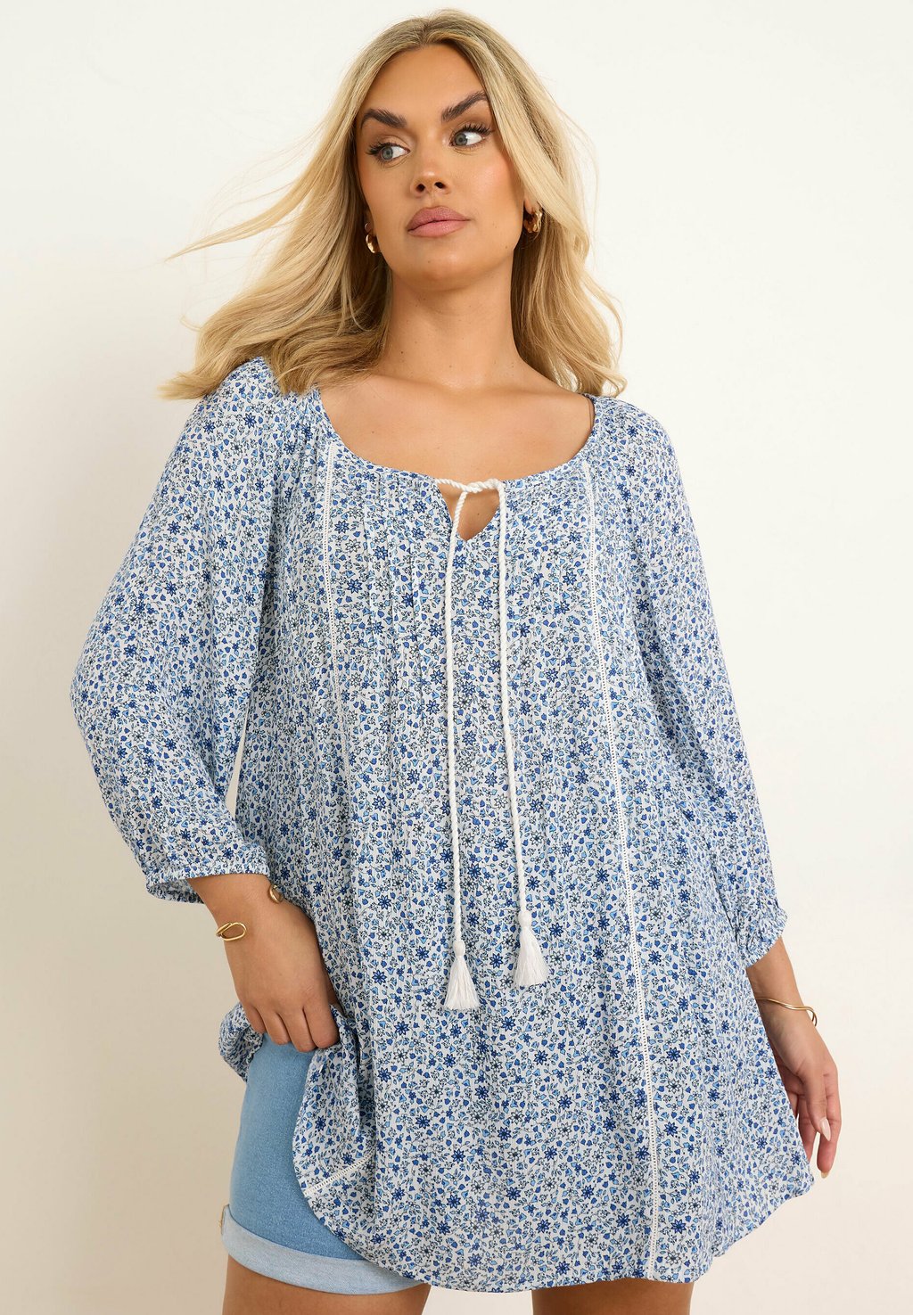 

Туника FLORAL PRINT Yours Clothing, синий