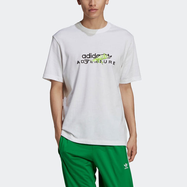 Футболка оригиналы большой логотип футболка мужская Adidas, белый — фото 2