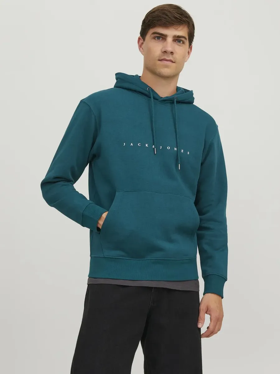 

Толстовка Jack & Jones с капюшоном "JJESTAR JJ SWEAT HOOD NOOS", бирюзовый