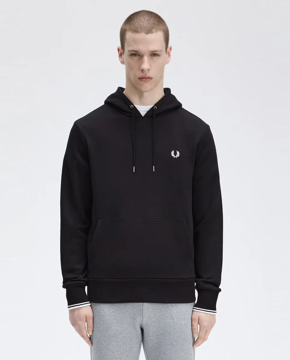 

Мужская толстовка с двухполосой отделкой Fred Perry, чёрный