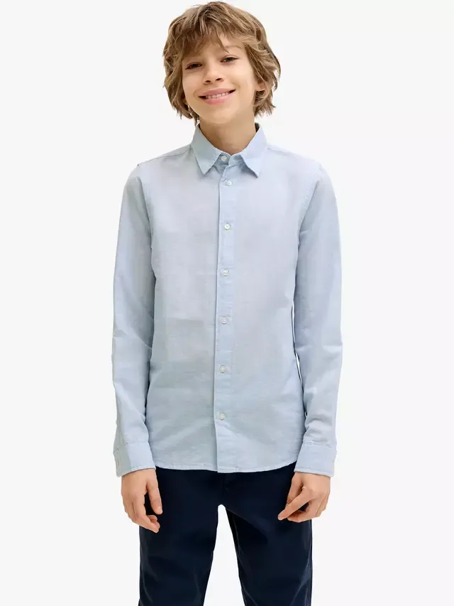 Детская рубашка Breeze из льняной смеси, небесно-голубой цвет Jack & Jones