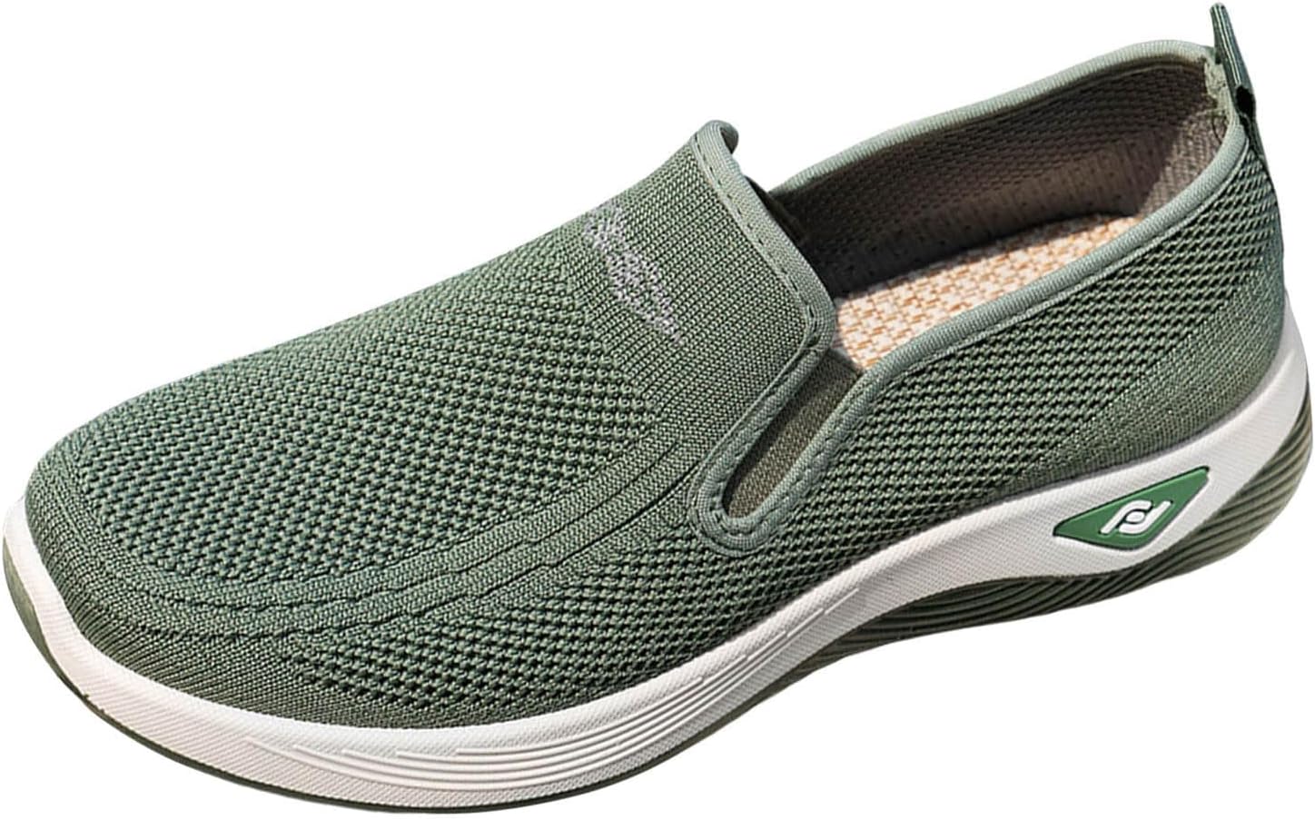 

Женские кроссовки для ходьбы с легким надеванием, ортопедические, дышащие, для прогулок, спортивные сетчатые беговые кроссовки Baxtayel, зеленый