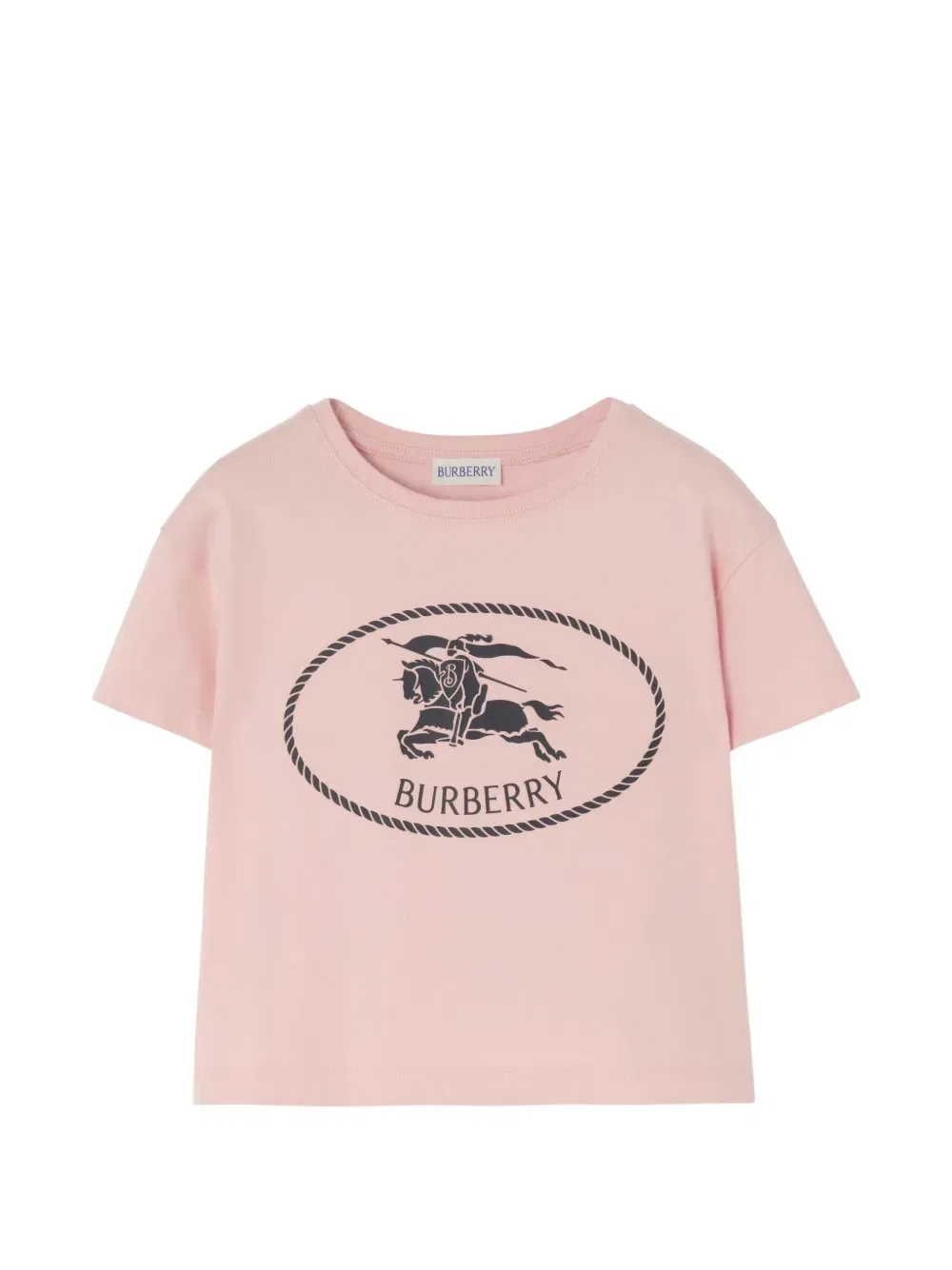 Хлопковая футболка Knight-Stamp Burberry Kids, розовый