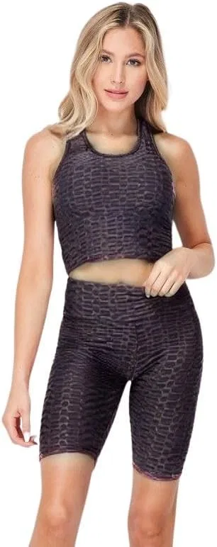 Спортивный комплект Racerback Honeycomb, женский, Charcoal