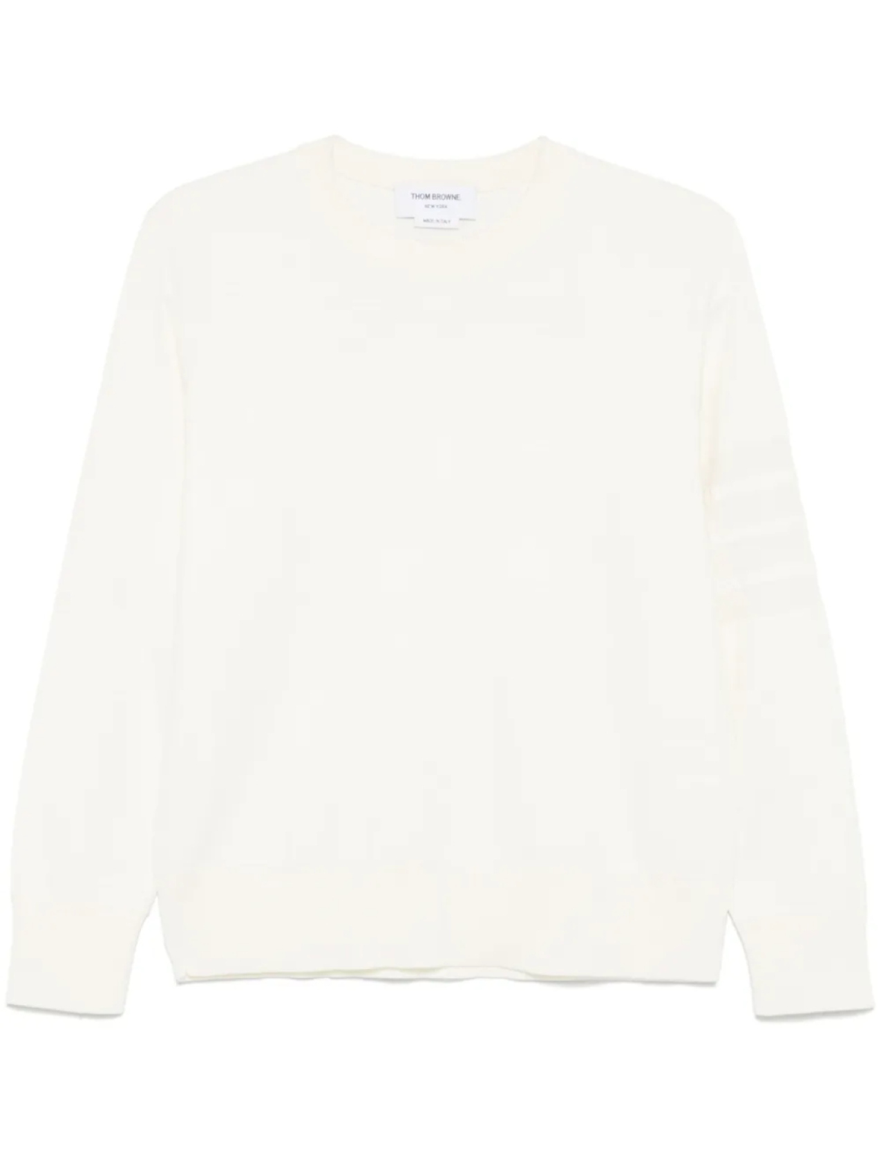 

Thom Browne свитер с круглым вырезом и полосками 4-Bar, белый
