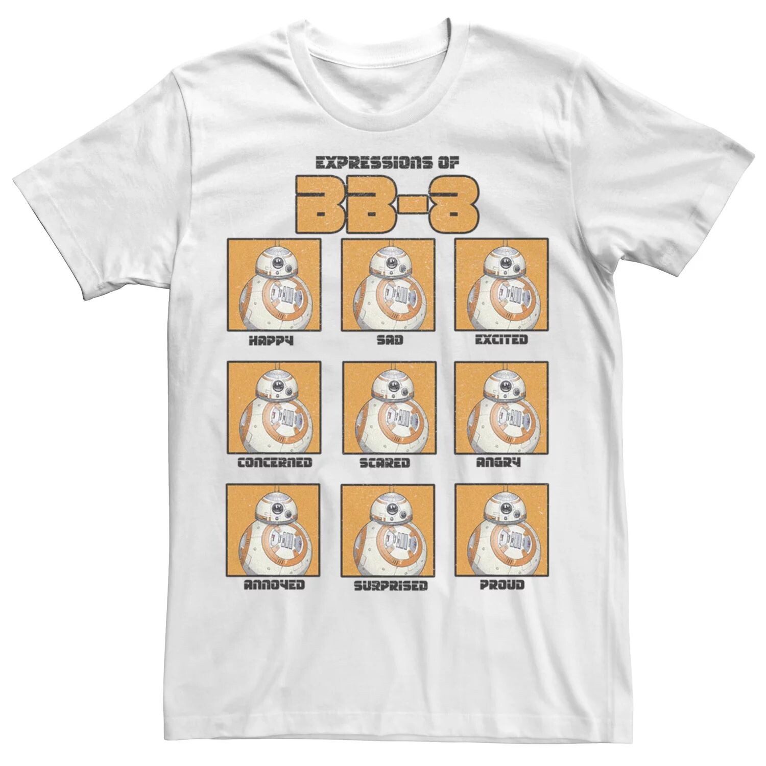 

Мужская футболка Star Wars The Expressions Of BB-8 Licensed Character