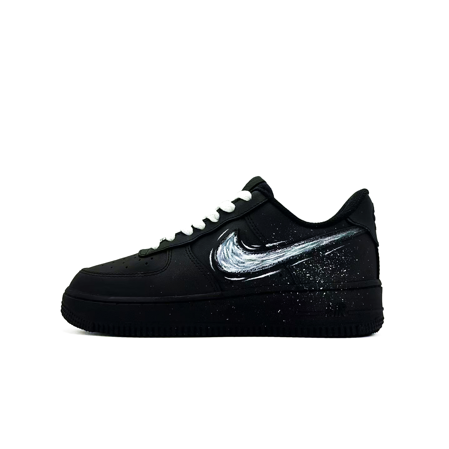 

Nike Air Force 1 Ink Stain, постепенный эффект чернил, амортизация, износостойкие низкие скейтерские кроссовки Unisex черные белые