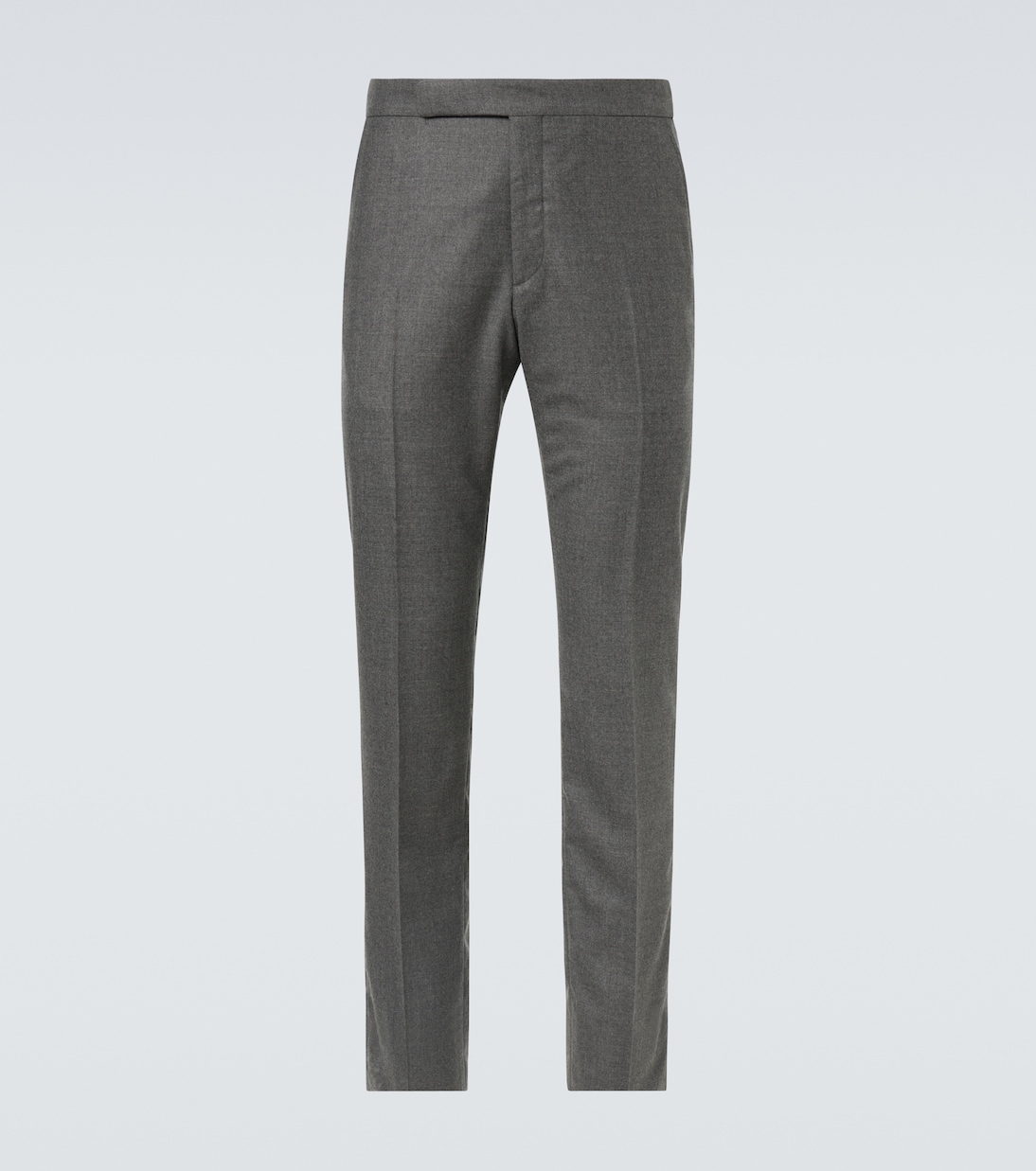 

Прямые брюки средней посадки из шерсти Ralph Lauren Purple Label, Medium Grey Heather