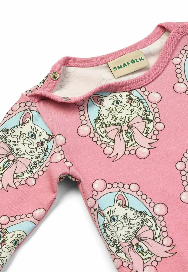 Футболка с длинными рукавами elstar с изображением кошачьего тела Småfolk, Pink — фото 3