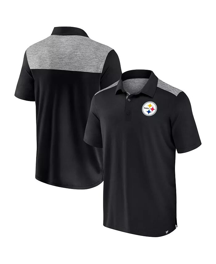 

Мужская черная рубашка-поло Pittsburgh Steelers Long Shot Fanatics