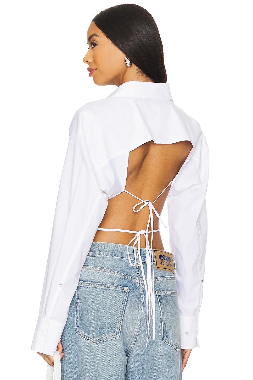 

Блузка поплин Moschino Jeans, white
