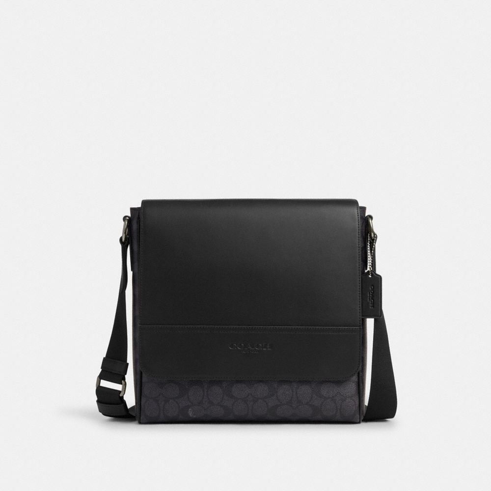 

Сумка Coach Houston Map Bag, серый/угольный/черный