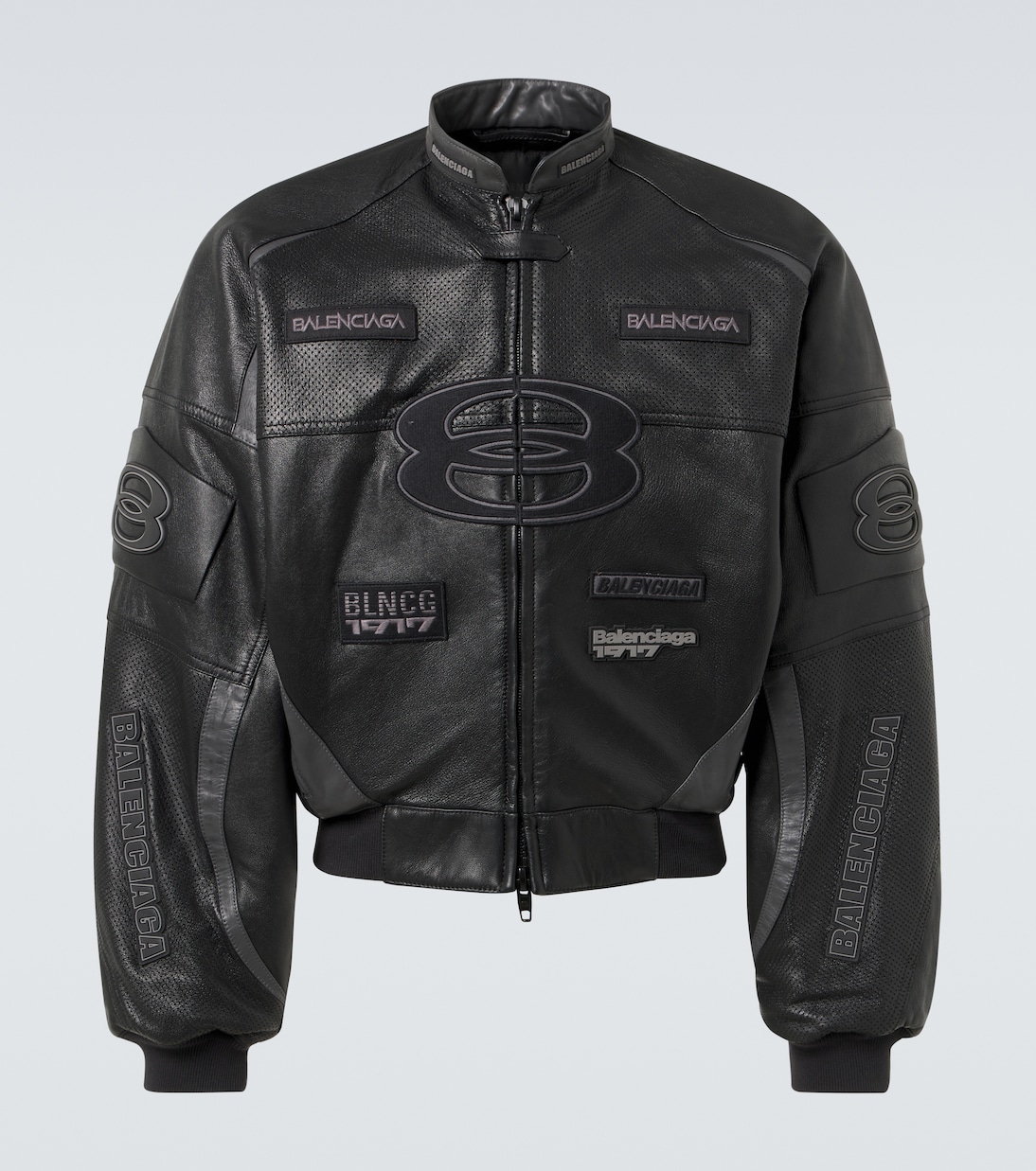 

Кожаная косуха байкерская Balenciaga, черный