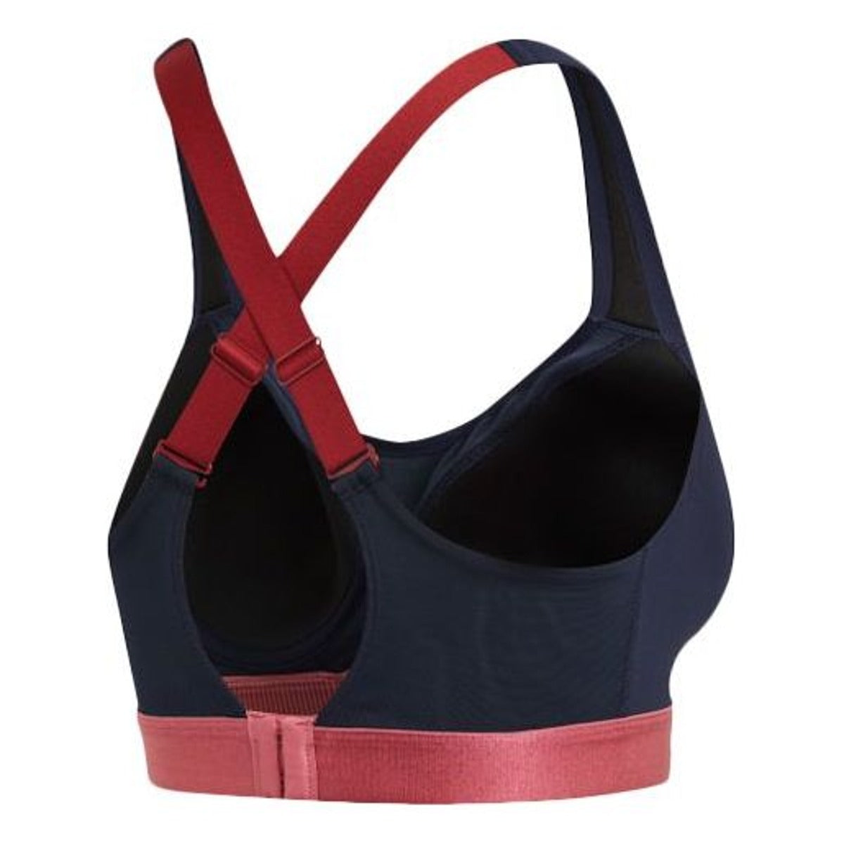 (WMNS) Бюстгальтер-стрингер Adidas Soft Bra 'Черно-красный' — фото 2