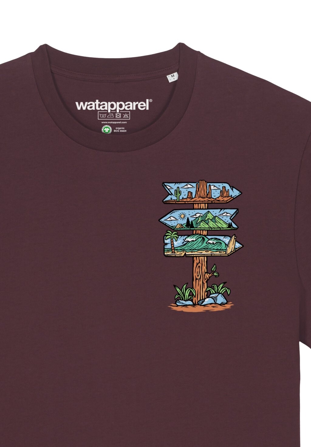 

Футболка с принтом ADVENTURE IS EVERYWHERE watapparel, темно-красный