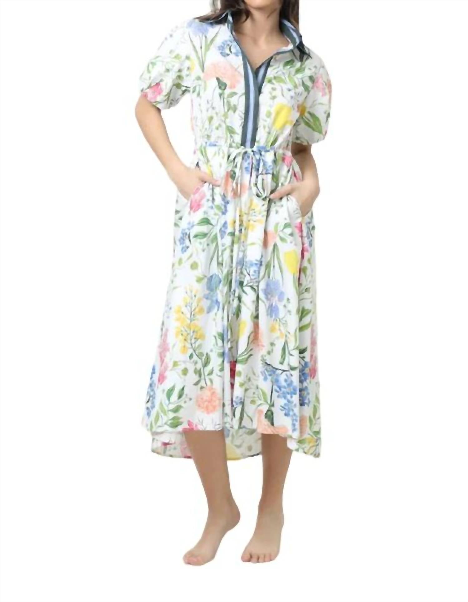 

Платье-миди Danielle в цвете Multigarden White Kleid