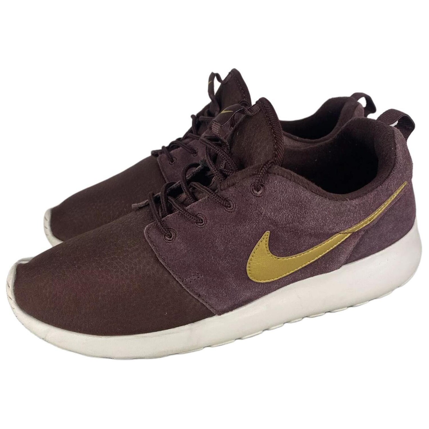 

Кроссовки Nike Roshe One Suede Mahogany Metallic Gold, цвет Burgundy