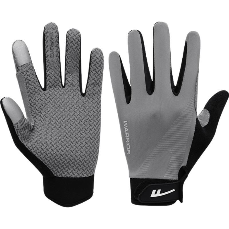 

Полиамидные фитнес-перчатки Unisex WARRIOR, черный/серый-full finger[upgraded sun protection slip-resistant breathable]