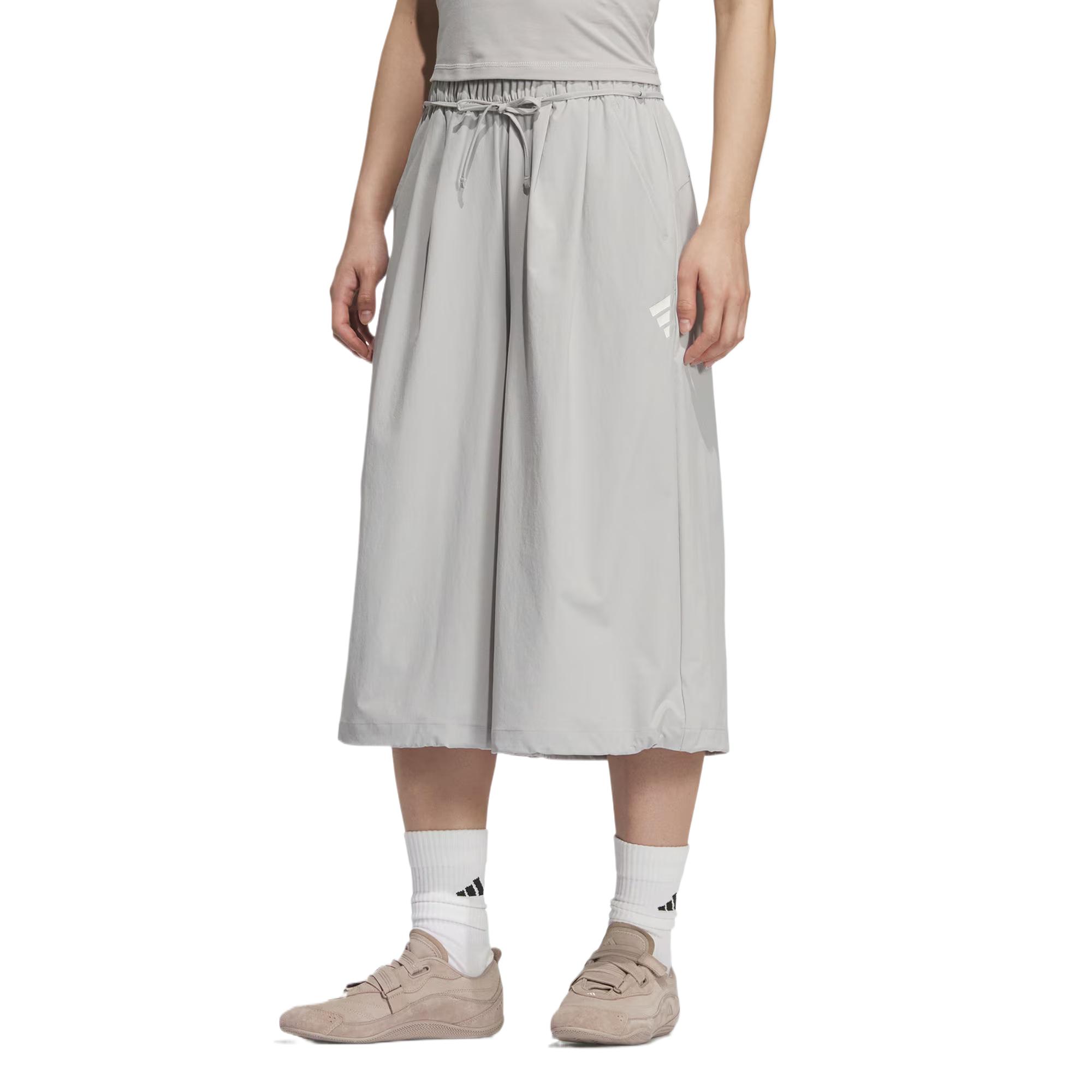 Adidas FOS FUTURE STYLE плетеная юбка-шорты Casual женские светло-серый — фото 2