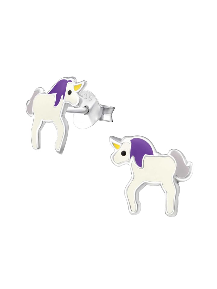 

Schmuck23 Серьги-единороги из серебра 925 пробы фиолетового цвета