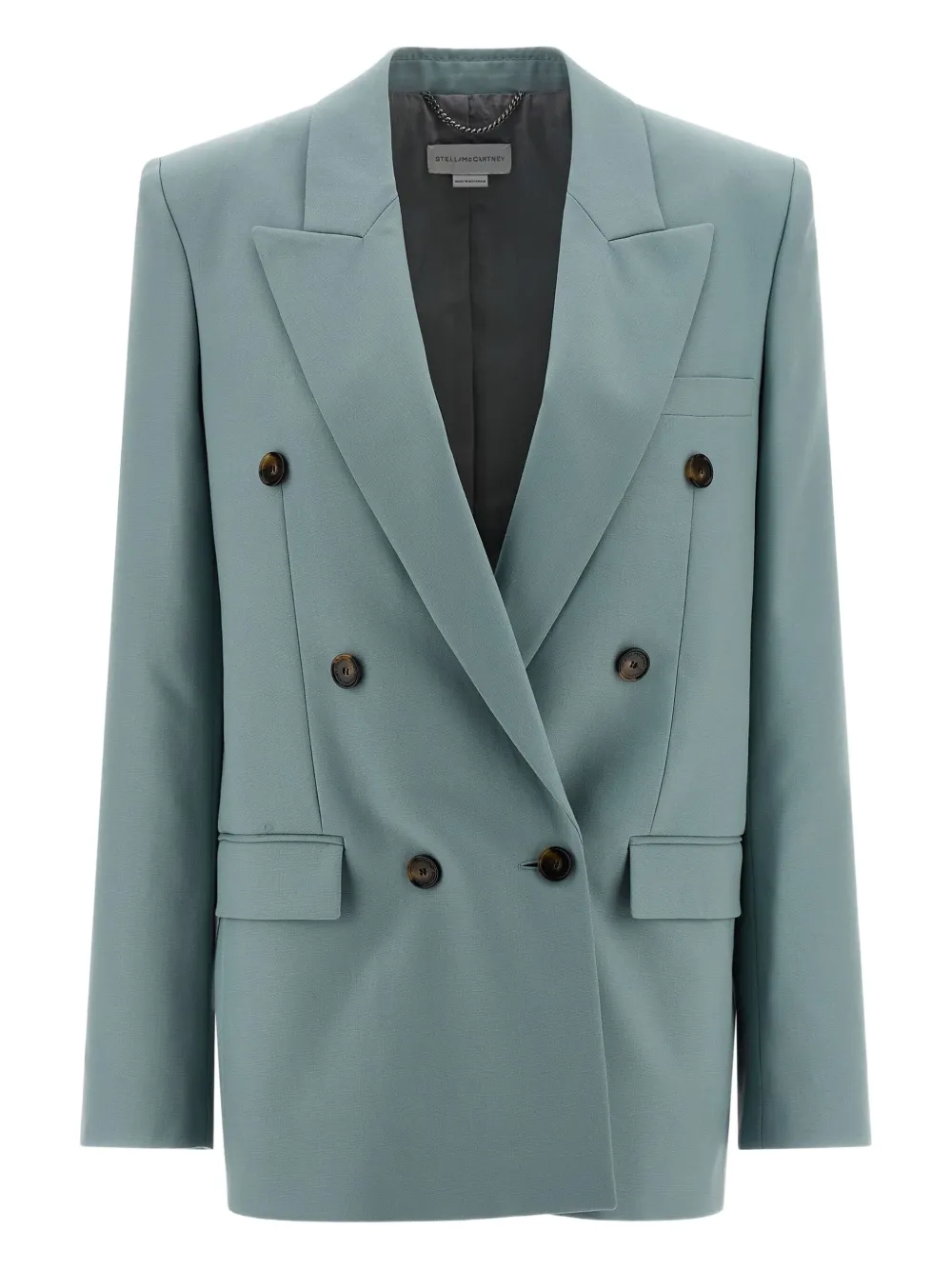

Двубортный пиджак с заостренными лацканами STELLA MCCARTNEY, синий
