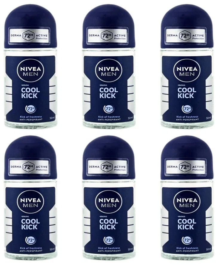 Мужской роликовый дезодорант-антиперспирант «Cool Kick» от NIVEA MEN, 6 x 50 мл Nivea