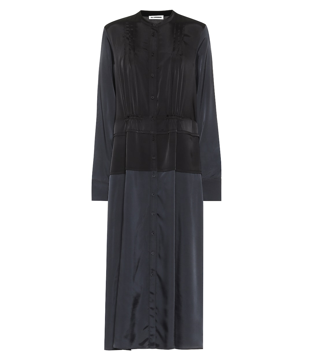

Платье миди из эластичного твила Jil Sander, черный