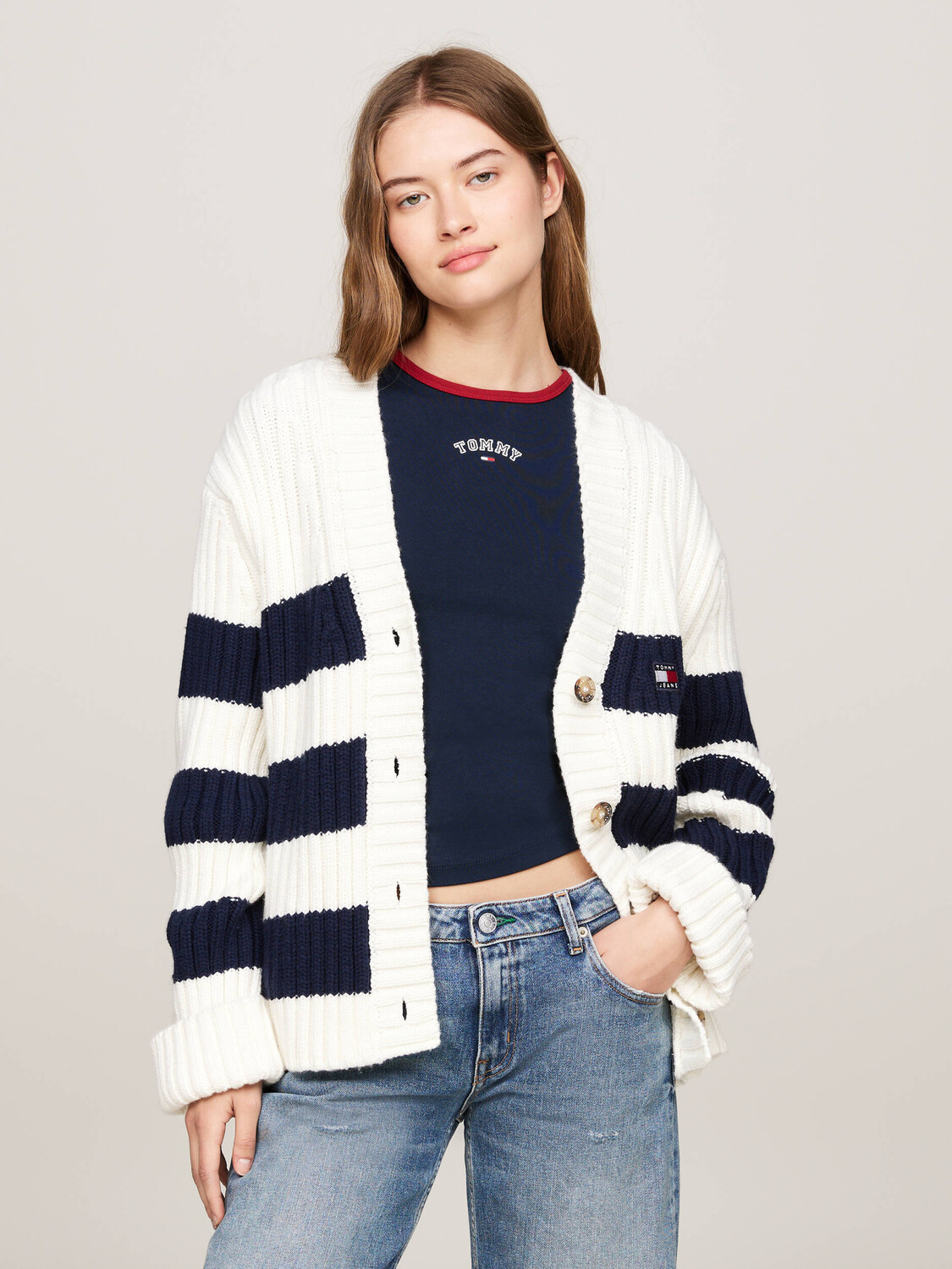 

Свитер Tommy Jeans Oversize fit, бежевый
