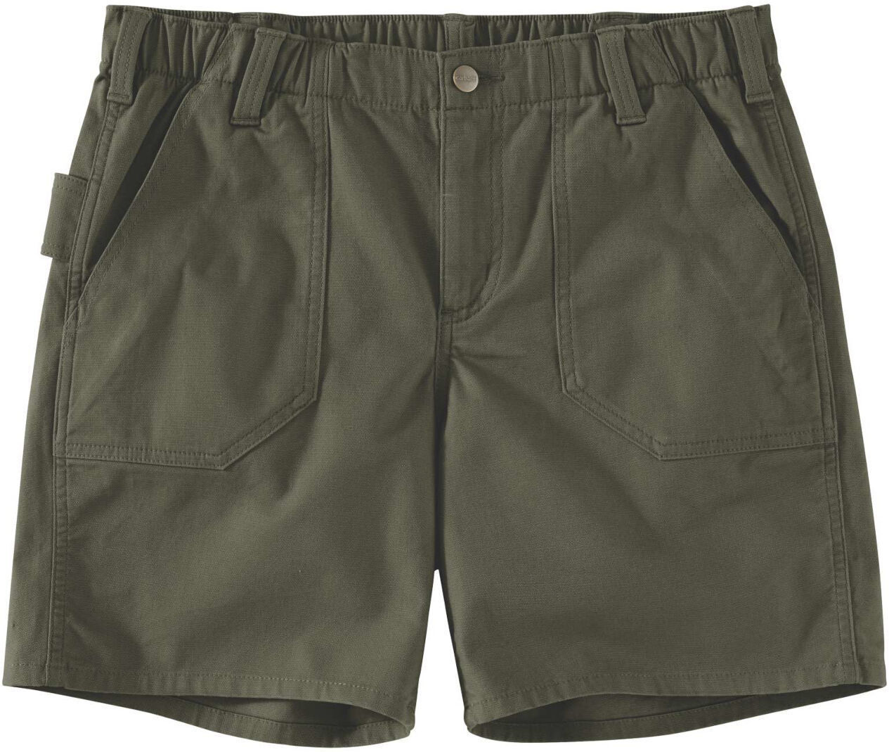 

Шорты Carhartt Rugged Flex Relaxed Fit Canvas Work Ladies Shorts, темно-зеленый