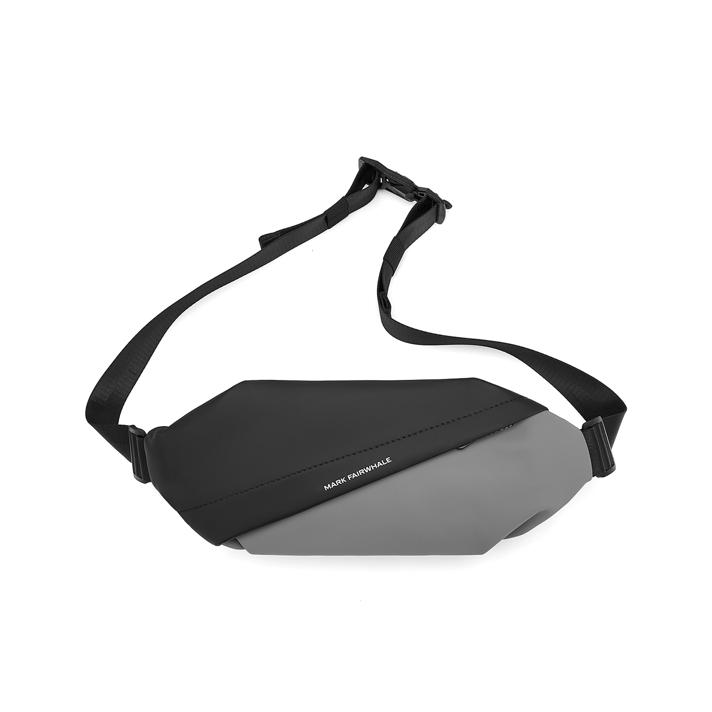 

FAIRWHALE Кожаная сумка через плечо, Gray Black